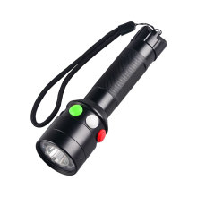 Wasserdichte wiederaufladbare Taschenlampe 3 Farb LED Notfall Light Road Railway Signal Torch